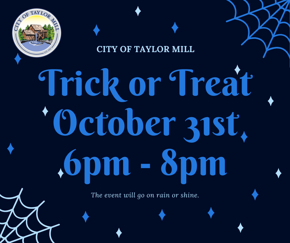 Halloween Trick or Treat is 6pm to 8pm - City of Taylor Mill