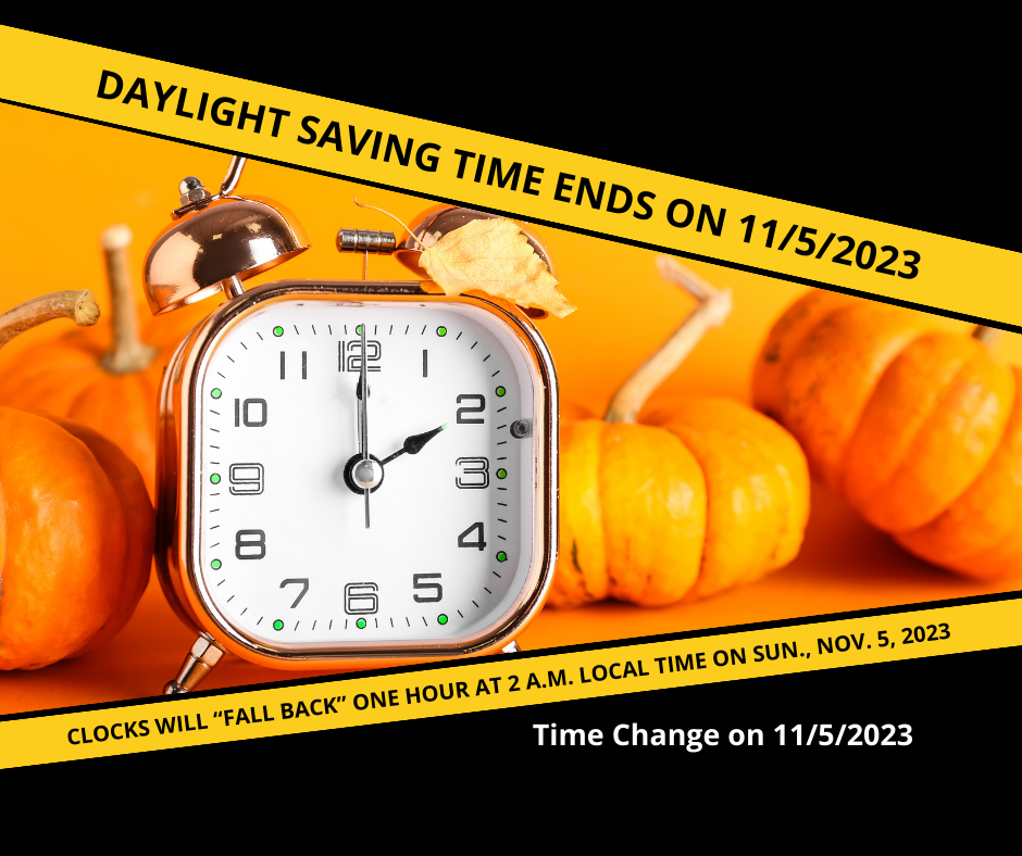 Fall back 2023 time change: When do clocks change for Daylight